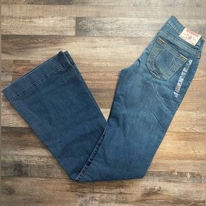 New True Religion World Tour light wash Bell Bottoms Jeans size 25 flare